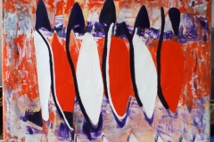 Fish&Pingus	26.05.2018	53 x 53 cm	Acryl auf Kartonpapier + Holzkeilrahmen