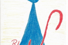 BlueLogoBH	05.10.2001	29,4 x 21 cm 	Ölkreide auf Papier