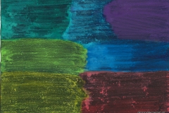 Darkquaters	13.10.2001	29,4 x 21 cm 	Ölkreide + Wasserfarbe auf Papier