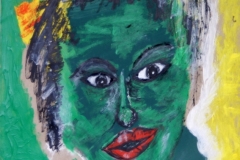 Greeny	01.02.2003	41,5 x 29,5 cm	Acryl + Gouache auf Kartonpapier