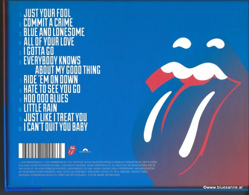 Rolling Stones Blue + Lonesome 2016(Back) CD