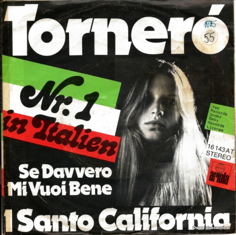 I santo California Tornero 1975 Single