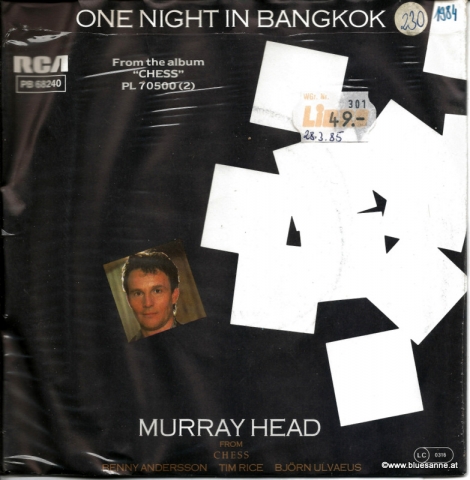 Murray Head One night in Bangkok 1984 Single