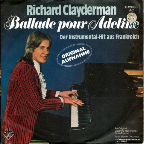 Richard Clayderman ‎– Ballade Pour Adeline 1977