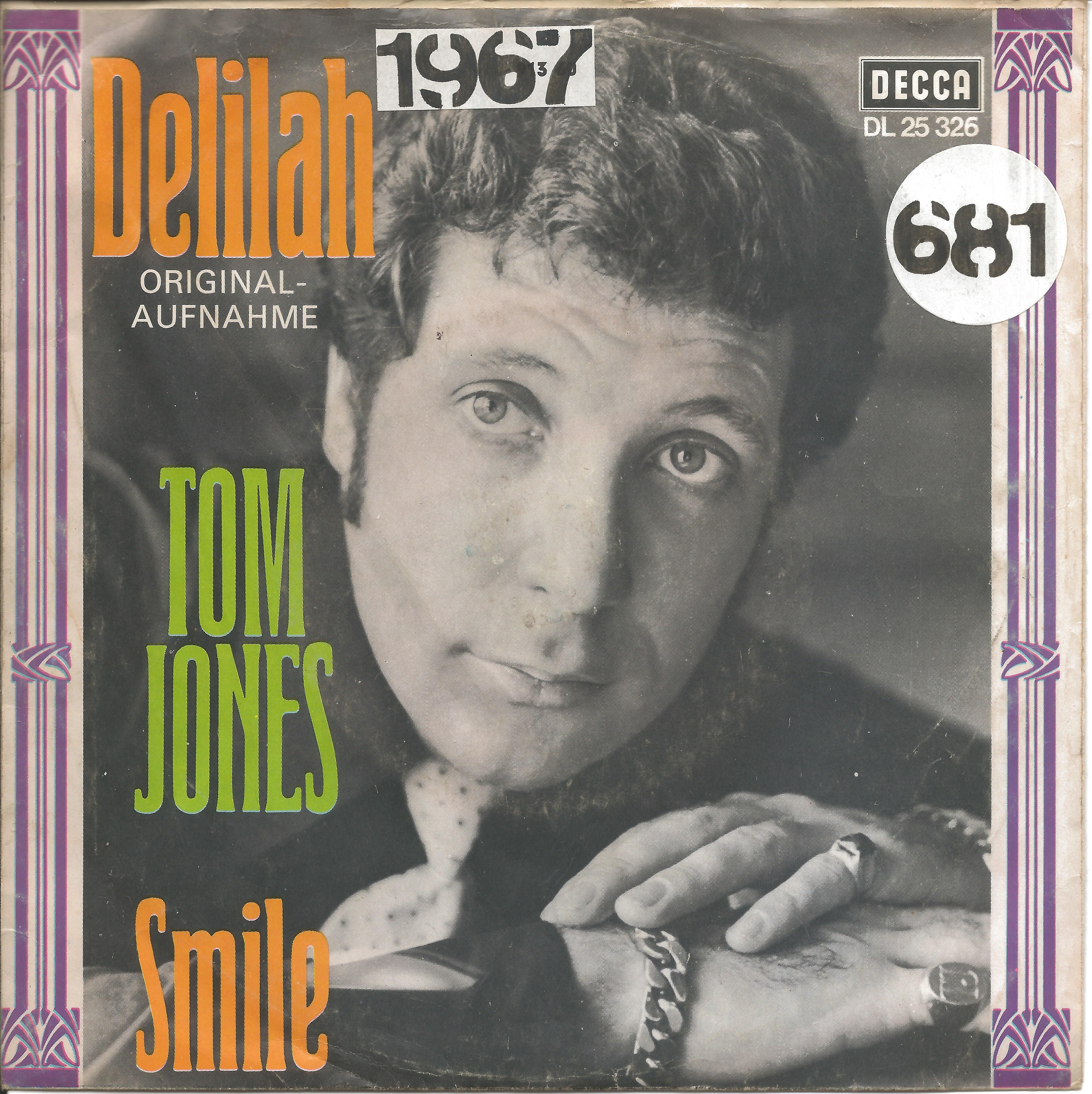 Tom Jones Delilah 1967 Single