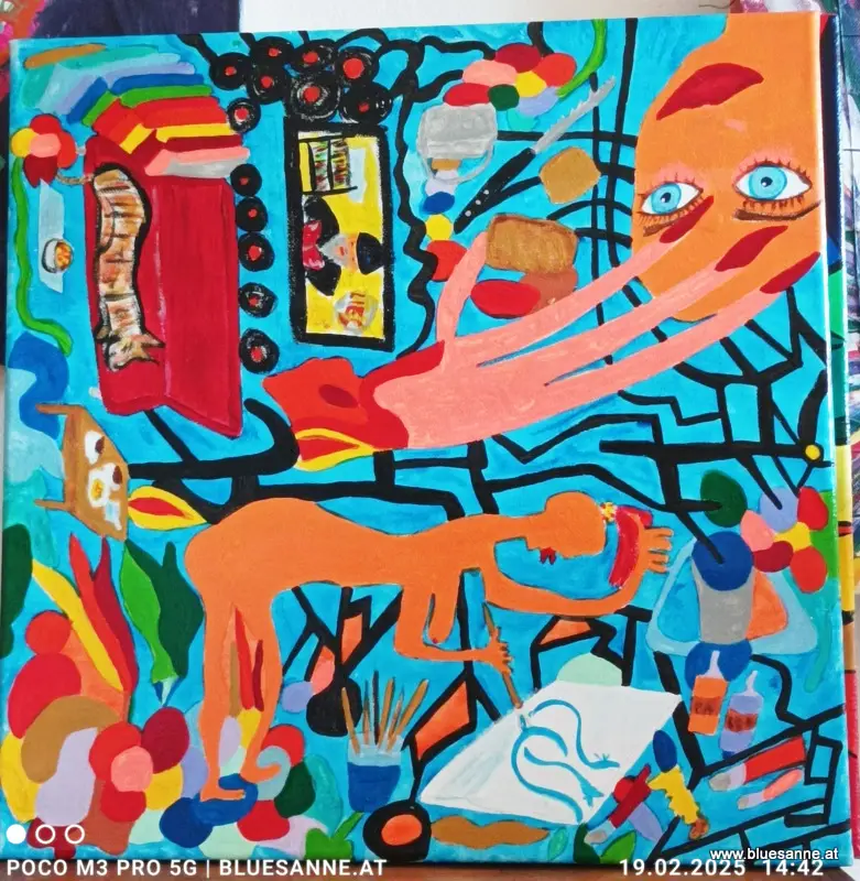 ARTI-Depressiva 10.02.-19.02.2025 40 x 40 cm Acryl auf Leinwand