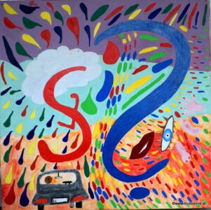 14.01.2007
60 x 60 cm
Acryl + Gouache auf Leinwand