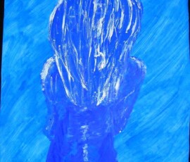 BlueLady 13.12.2002 63 x 44 cm Gouache auf Papier