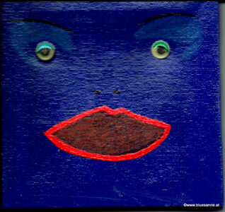 BlueQFace 22.05.2012 15 x 15 cm Acryl auf Leinwand