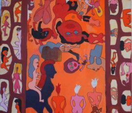 CavaloNaked 03.01.2013 80 x 60 cm Acryl + Gouache auf Leinwand