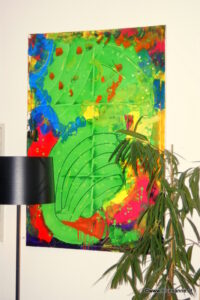 Welcome 04.02.2013 150 x 100 cm Acryl + Gouache auf Leinwand