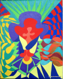 Holy 05.06.2009 50 x 40 cm Acryl + Plaka auf Leinwand