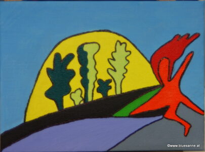 JumpIn 30.08.2013 18 x 13 cm Acryl + Marker auf Leinwand