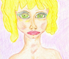 LadyB 25.12.2001 29,7 x 21 cm Buntstift auf Papier