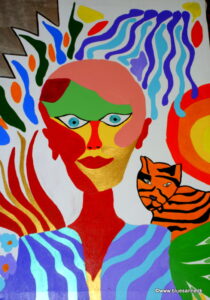 LadyTiger 21.03.2012 64 x 49 cm Acryl auf Leinwand