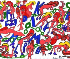 LetterNaked 19.10.2012 29,7 x 21 cm Acryl + Marker auf Papier