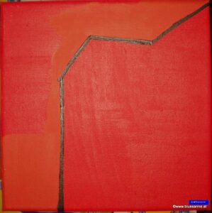 Line 20 x 20 cm Acryl + Gouache auf Leinwand