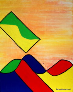 Loveletter 23.07.2006 50 x 40 cm Acryl + Pastellkreide auf Leinwand