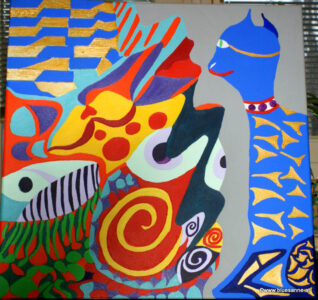 MemoryMaurice 05.06.2018 50 x 50 cm Acryl + Plaka auf Leinwand