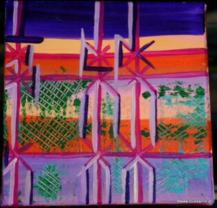 Muster 31.08.2012 20 x 20 cm Acryl + Lack auf Leinwand