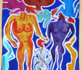 NakedHeadless 03.04.2012 42 x 29,5 cm Acryl + Gouache auf Papier