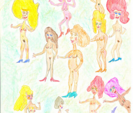 NakedTalk 25.12.2001 29,7 x 21 cm Buntstift auf Papier