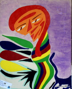 PicBlue 07.04.2007 50 x 40 cm Acryl + Pastellkreide auf Leinwand