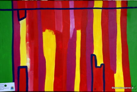 Plattenbau 01.05.2010 60 x 40 cm Acryl + Gouache auf Leinwand