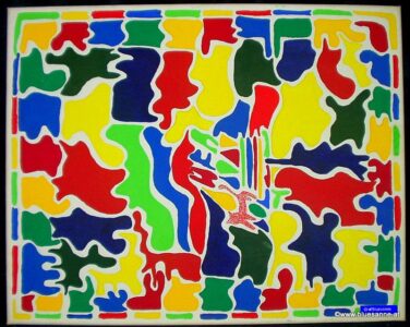 Puzzle 50 x 40 cm Acryl auf Leinwand