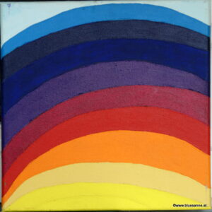 Rainbow 27.12.2008 30 x 30 cm Acryl + Gouache auf Leinwand