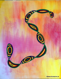 S 18.02.2007 50 x 40 cm Acryl + Gouache + Pastellkreide auf Leinwand
