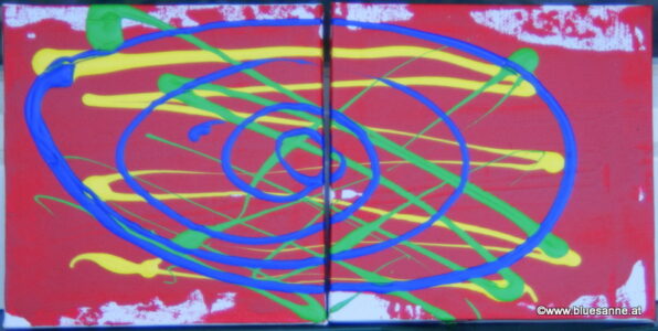 Spirale 12.09.2011 15 x 15 cm Acryl auf Leinwand (2 Stk.)