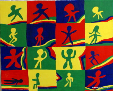 Sports 23.02.2007 50 x 40 cm Acryl + Gouache auf Leinwand