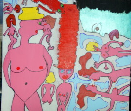 WatchNaked 13.11.2012 31 x 27 cm Acryl + Marker auf Kartonpapier
