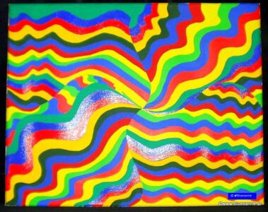Wave 50 x 40 cm Acryl auf Leinwand