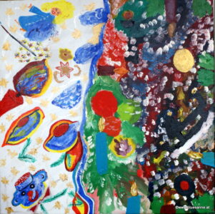 X-Mas2010 18.12.2010 50 x 50 cm Acryl auf Leinwand
