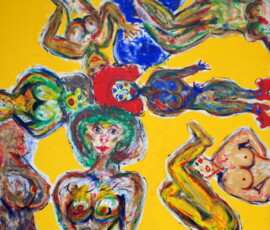 YellowNaked 30.04. - 01.05.2002 80 x 60 cm Acryl auf Leinwand