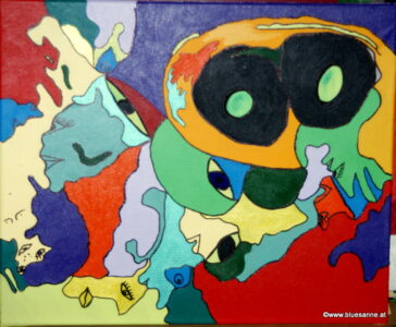 YourEyes 10.10.2014 - 07.01.2015 46 x 38 cm Acryl + Marker auf Leinwand