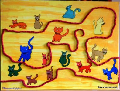 CatchtheCat 08.09.2011 - 28.10.2014 80 x 60 cm Acryl + Gouache auf Leinwand