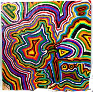 Colorful Puddle 01.08.2019 - 01.12.2022 40 x 40 cm Acryl auf Leinwand