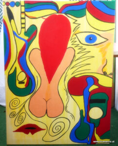 Feelings - Big 15.09.2011 - 24.12.2022 80 x 60 cm Acryl + Pastellkreide auf Leinwand