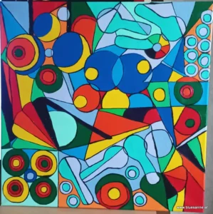 Lupe 14.12. - 31.12.2024 58 x 58 cm Acryl + Lack auf Leinwand