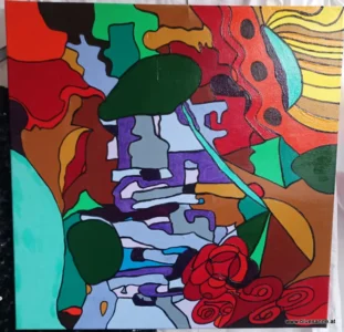 New Nature 14.12.2024 60 x 60 cm Acryl auf Leinwand
