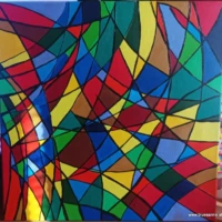 UmlaufPannen 14.01. - 30.01.2025 40 x 40 cm Acryl + Lack auf Leinwand