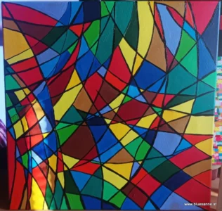 UmlaufPannen 14.01. - 30.01.2025 40 x 40 cm Acryl + Lack auf Leinwand