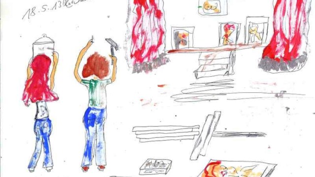 Bilder aufhängen imTRAtelier180513