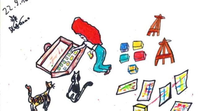 Kunst einpacken für das morgige FestBK220912