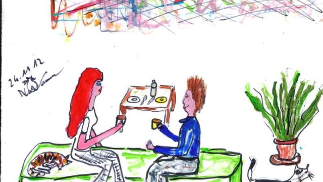 LieberFreundÜberraschungsBesuch, Kaffeeplauscherei241112