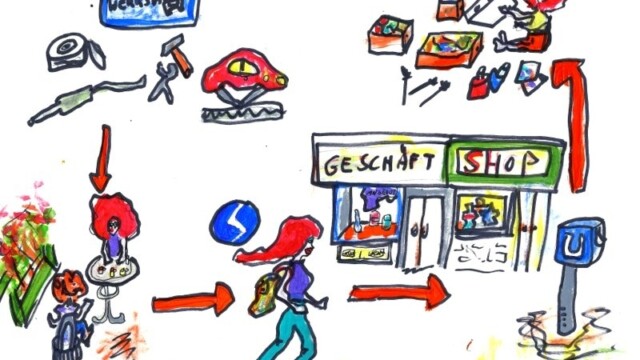 Auto in die Werkstatt, Freundinenplauscherl, viel gegangen, zu Hause aufgeräumtBK300812