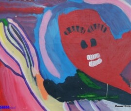 Achtung 00.00.2012 44 x 31 cm Acryl auf Karton